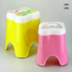 雙色防滑花形凳（小、中