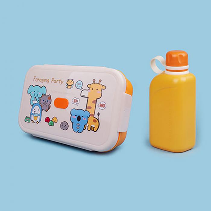 尚趣樂(lè)扣單層飯盒(1000ml)+方形運(yùn)動(dòng)水壺(50